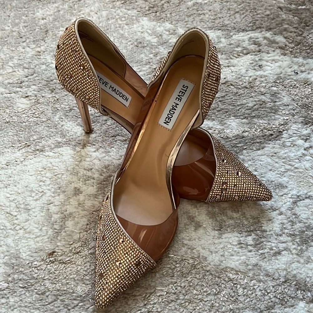 Steve Madden gold high heels